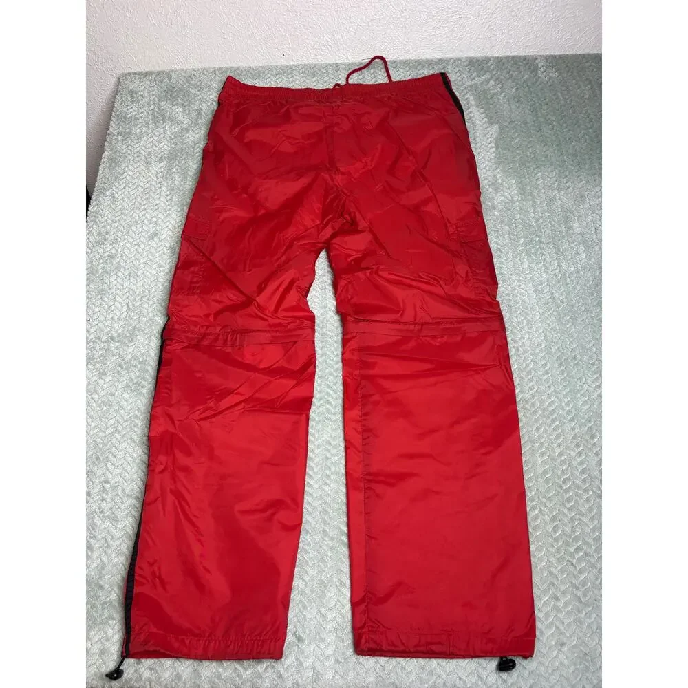 Vintage Nebraska Cornhuskers Logo Athletic Red Tearaway Track Pants Large Y2K